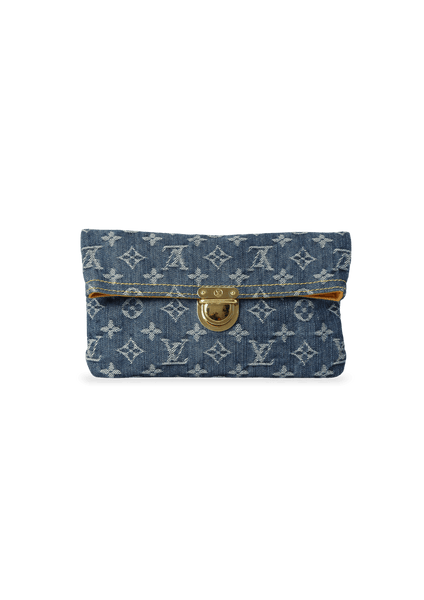 Louis Vuitton Vintage Monogram Denim Pochette Clutch