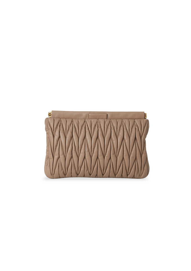 MATELASSE LEATHER CLUTCH