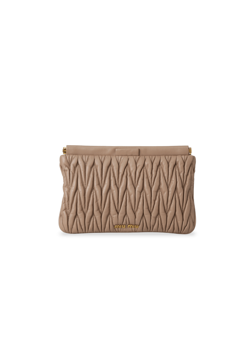 MATELASSE LEATHER CLUTCH