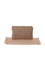 MATELASSE LEATHER CLUTCH