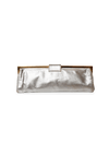 SILVER MADRAS CLUTCH