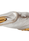 SILVER MADRAS CLUTCH