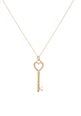 DIAMOND HEART KEY CHARM