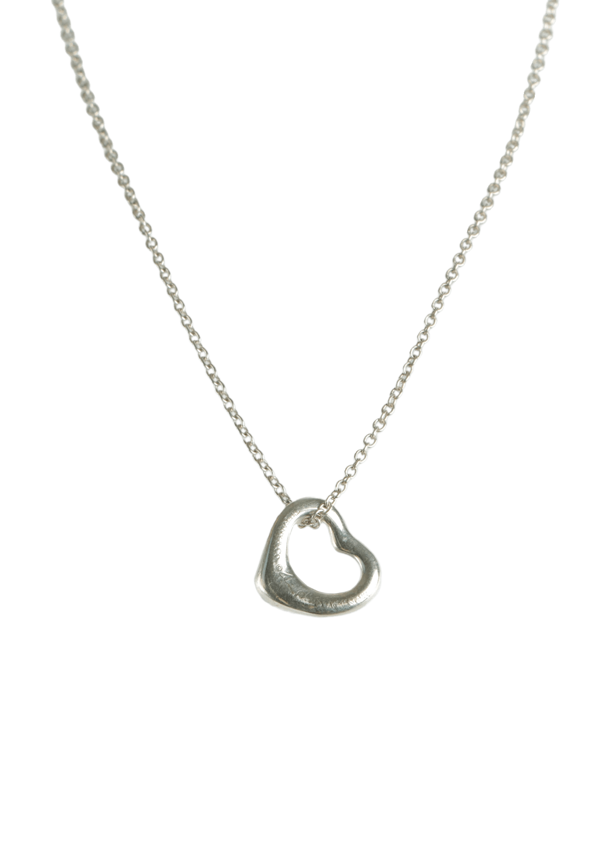COLAR TIFFANY & CO ELSA PERETTI OPEN HEART SILVER NEKCLACE PRATA