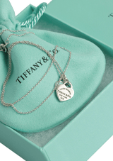 "RETURN TO TIFFANY" DOUBLE HEART TAG NECKLACE