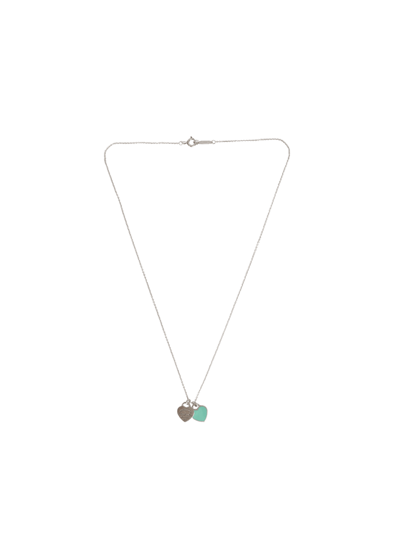 "RETURN TO TIFFANY" DOUBLE HEART TAG NECKLACE