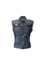 DENIM EMBROIDED VEST 38