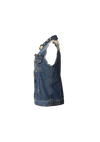 DENIM EMBROIDED VEST 38