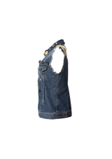 DENIM EMBROIDED VEST 38