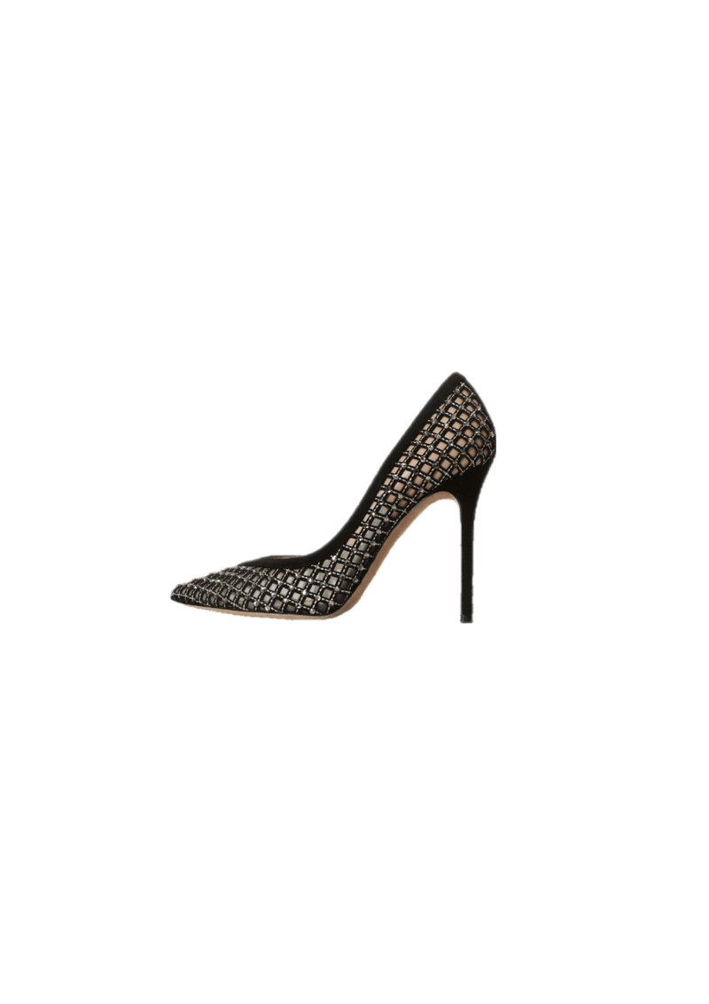 CRYSTAL EMBELLISMENT PUMPS 35