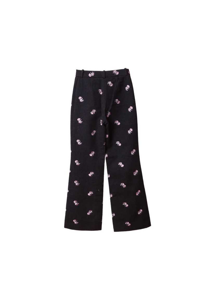 WOOL FLORAL PANTS 38