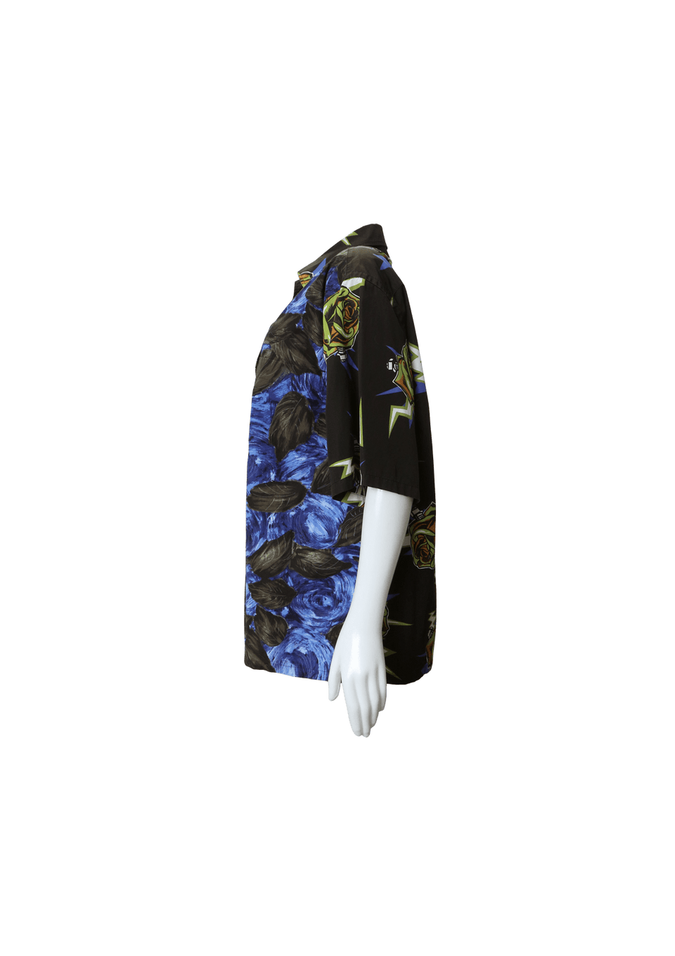 Camisa Prada Frankenstein Rose Shirt 38 Azul Original – Gringa