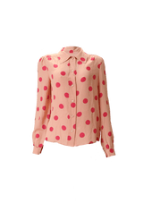 RED VALENTINO ポルカドットストライプコットンシャツ Camisa Red Valentino Polka Dot Silk Shirt 38 Rosa Original – Gringa