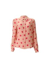 POLKA DOT SILK SHIRT 38