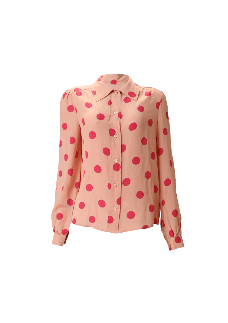 POLKA DOT SILK SHIRT 38