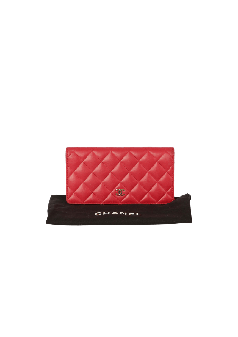 QUILTED BI-FOLD LAMBSKIN WALLET