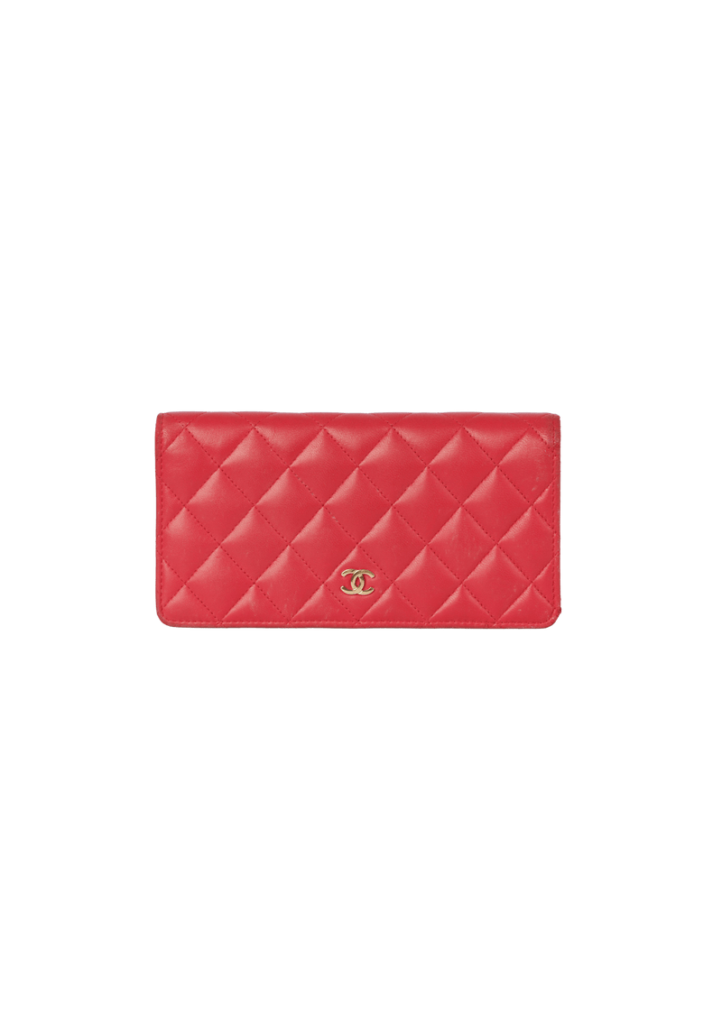 QUILTED BI-FOLD LAMBSKIN WALLET