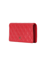 QUILTED BI-FOLD LAMBSKIN WALLET