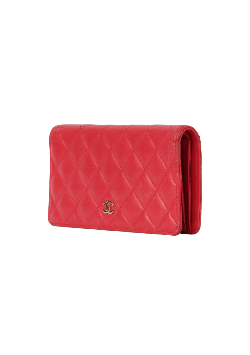 QUILTED BI-FOLD LAMBSKIN WALLET