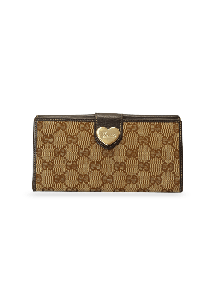 GG CANVAS HEART CONTINENTAL WALLET