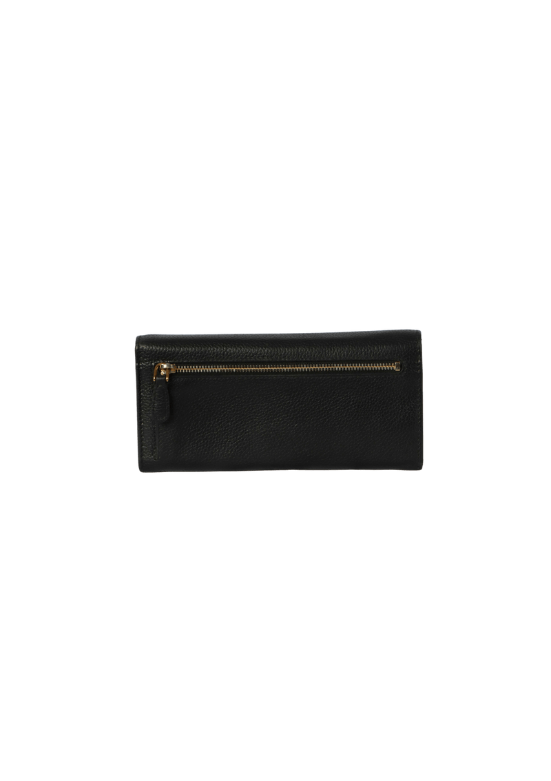 VITELLO GRAIN CONTINENTAL FLAP WALLET