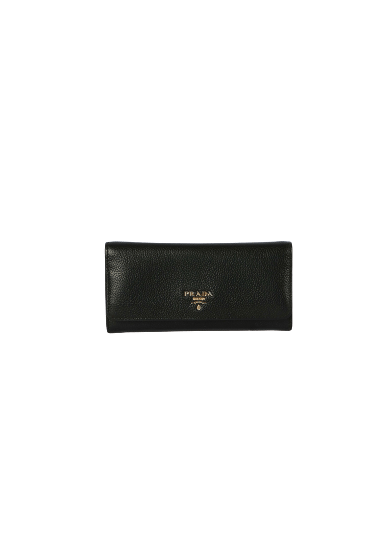 VITELLO GRAIN CONTINENTAL FLAP WALLET