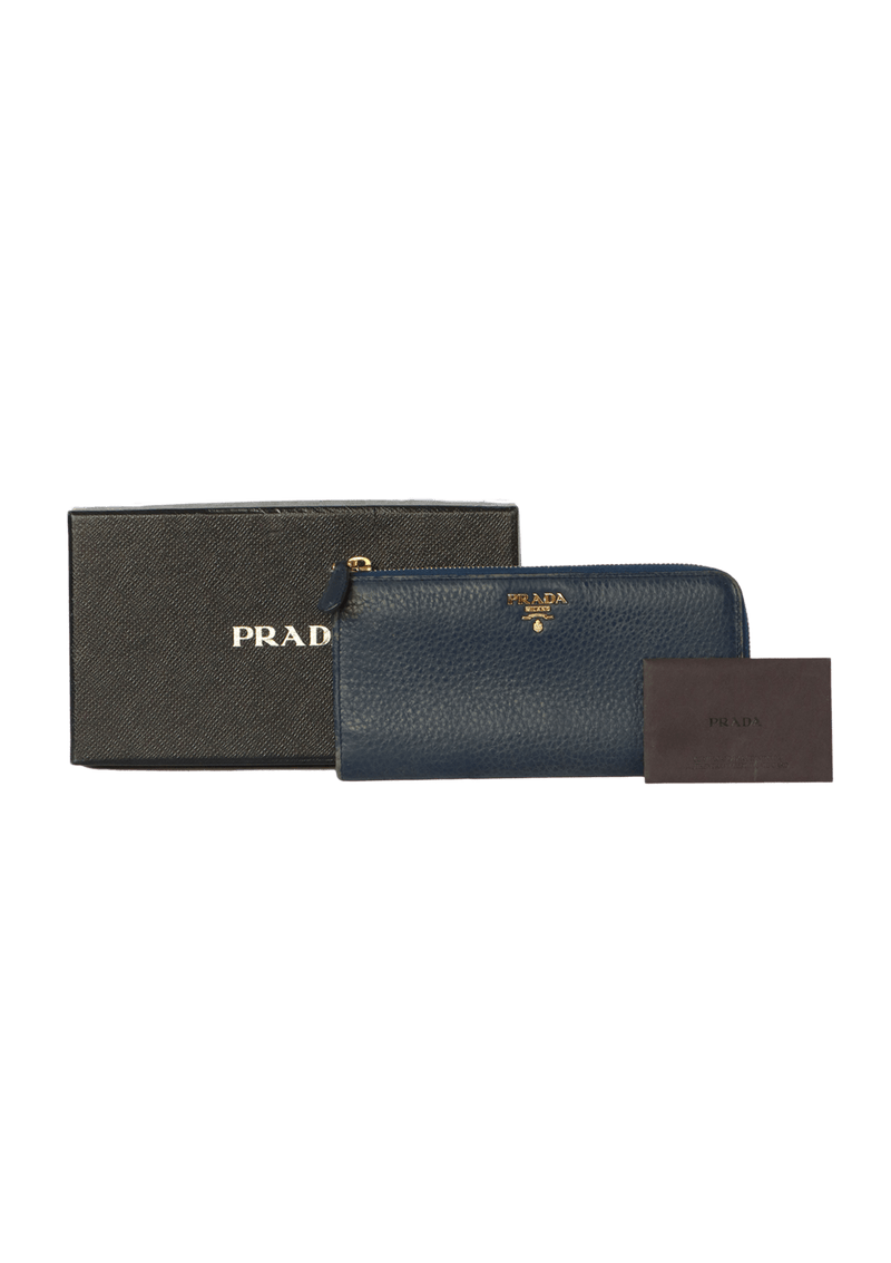 VITELLO GRAIN ZIP AROUND WALLET