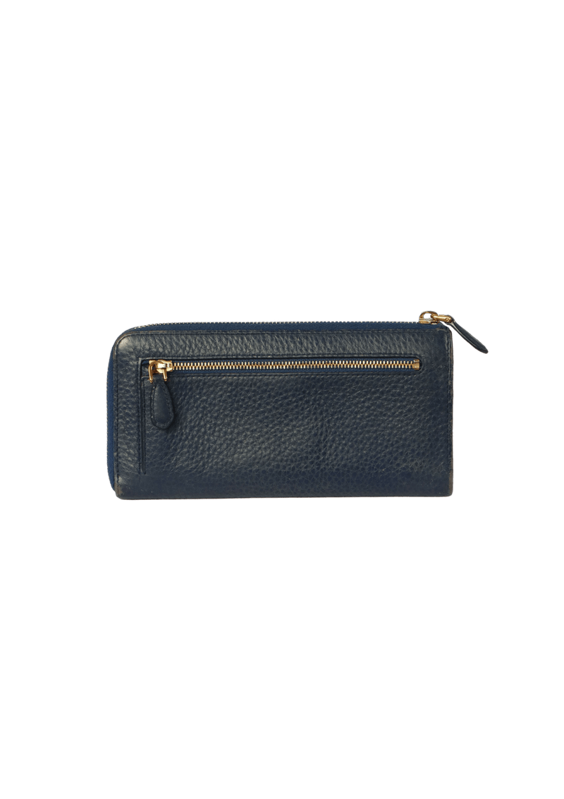 VITELLO GRAIN ZIP AROUND WALLET