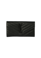 CASSANDRE MATELASSÉ LARGE FLAP WALLET