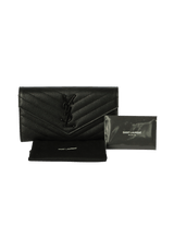 CASSANDRE MATELASSÉ LARGE FLAP WALLET