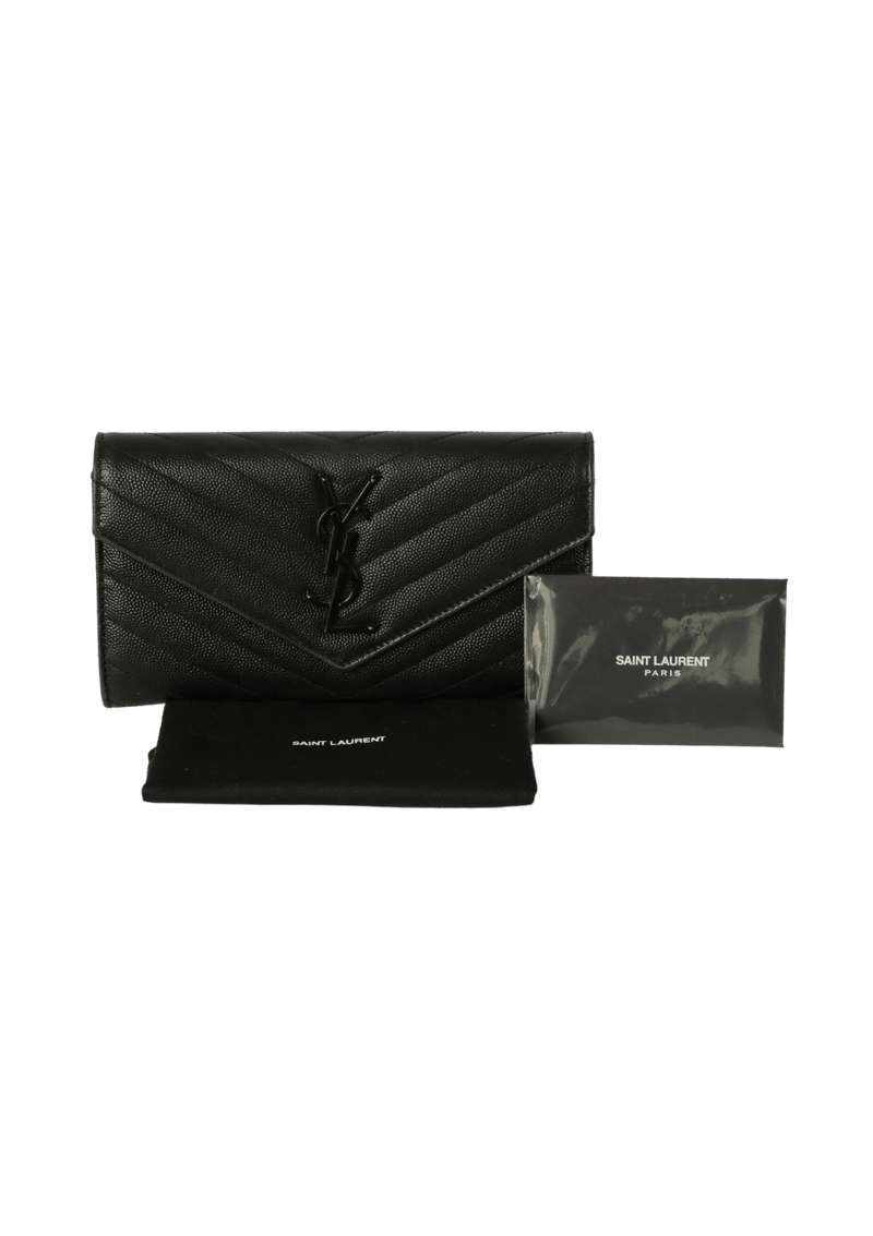 CASSANDRE MATELASSÉ LARGE FLAP WALLET