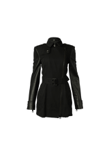 ASHINGTON TRENCH COAT WITH LEATHER SLEEVES 34