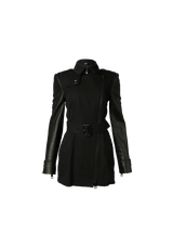 ASHINGTON TRENCH COAT WITH LEATHER SLEEVES 34