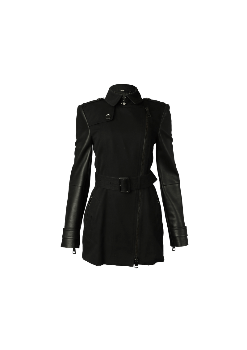 ASHINGTON TRENCH COAT WITH LEATHER SLEEVES 34