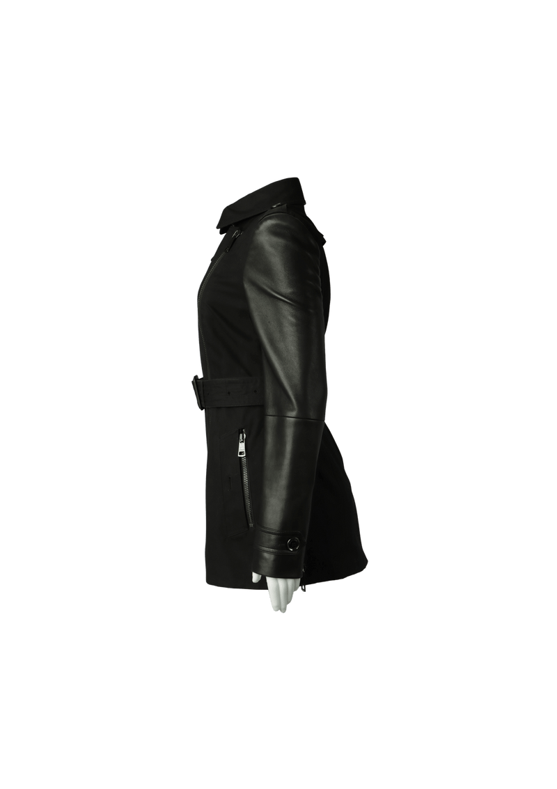 ASHINGTON TRENCH COAT WITH LEATHER SLEEVES 34