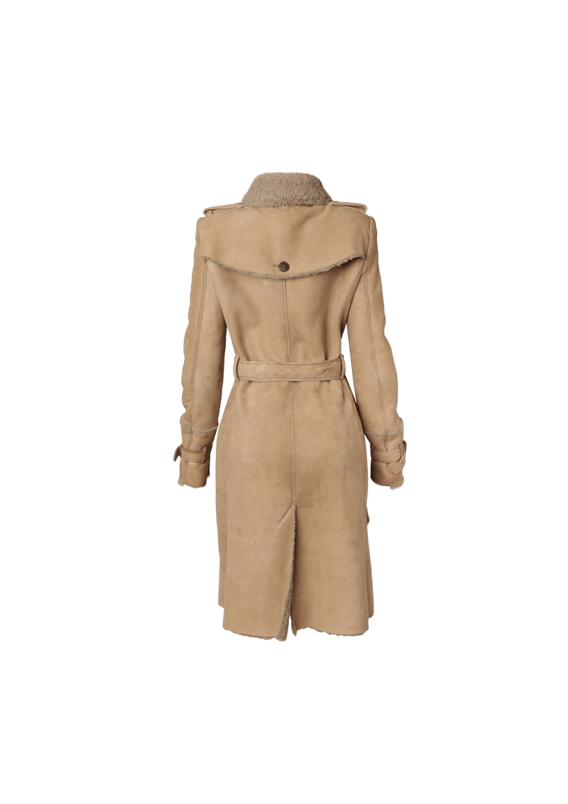 SHEARLING TRENCH COAT 40