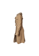 SHEARLING TRENCH COAT 40