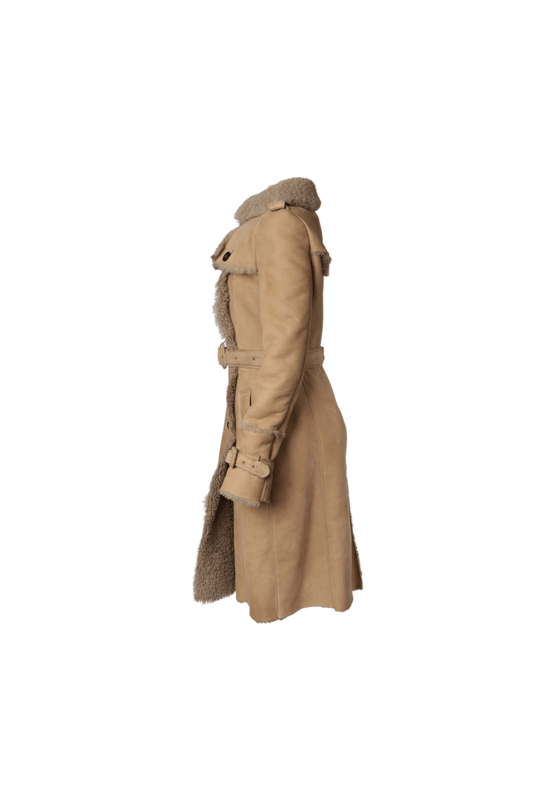 SHEARLING TRENCH COAT 40