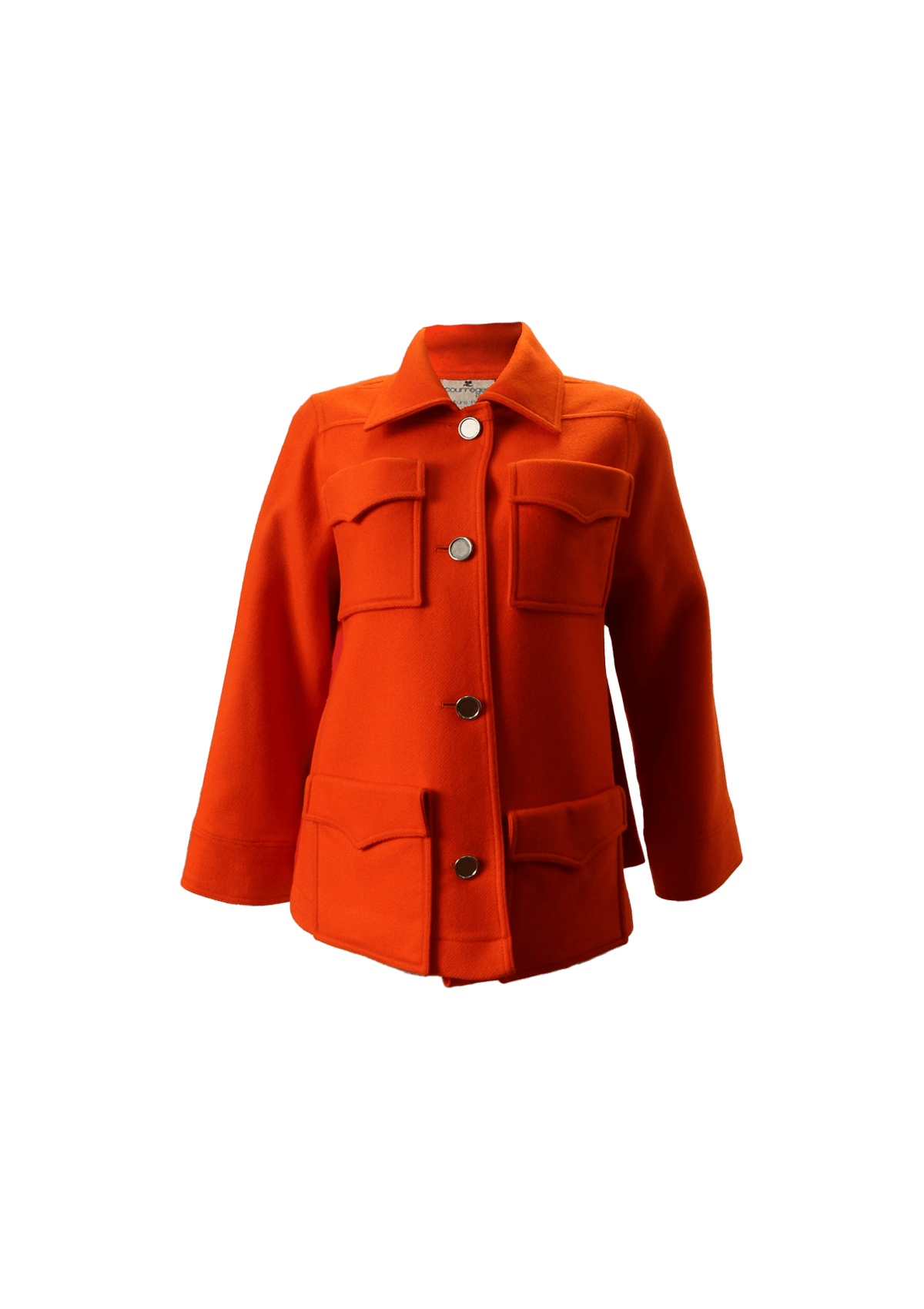 フランス製 クレージュ・オム・パリ　コート Jaqueta Courreges Paris Wool Jacket P Laranja Original – Gringa
