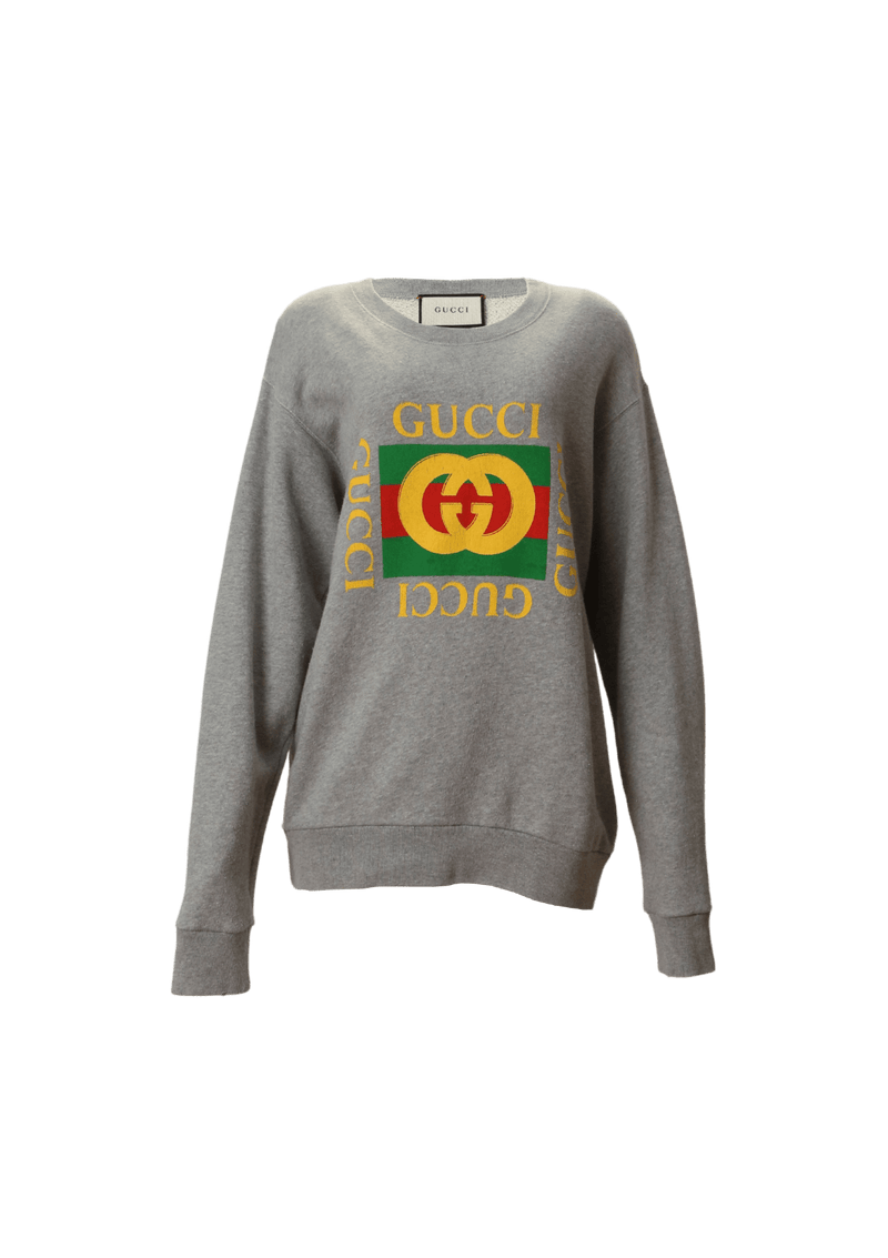 Casaco Gucci Logo Sweatshirt PP Cinza Original – Gringa
