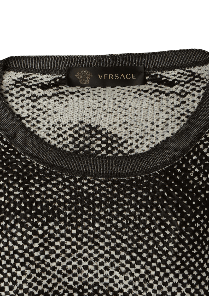 Casaco Versace Printed Sweater 48 Cinza Original – Gringa