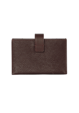 GRAINED CALFSKIN ACCORDION CARD HOLDER