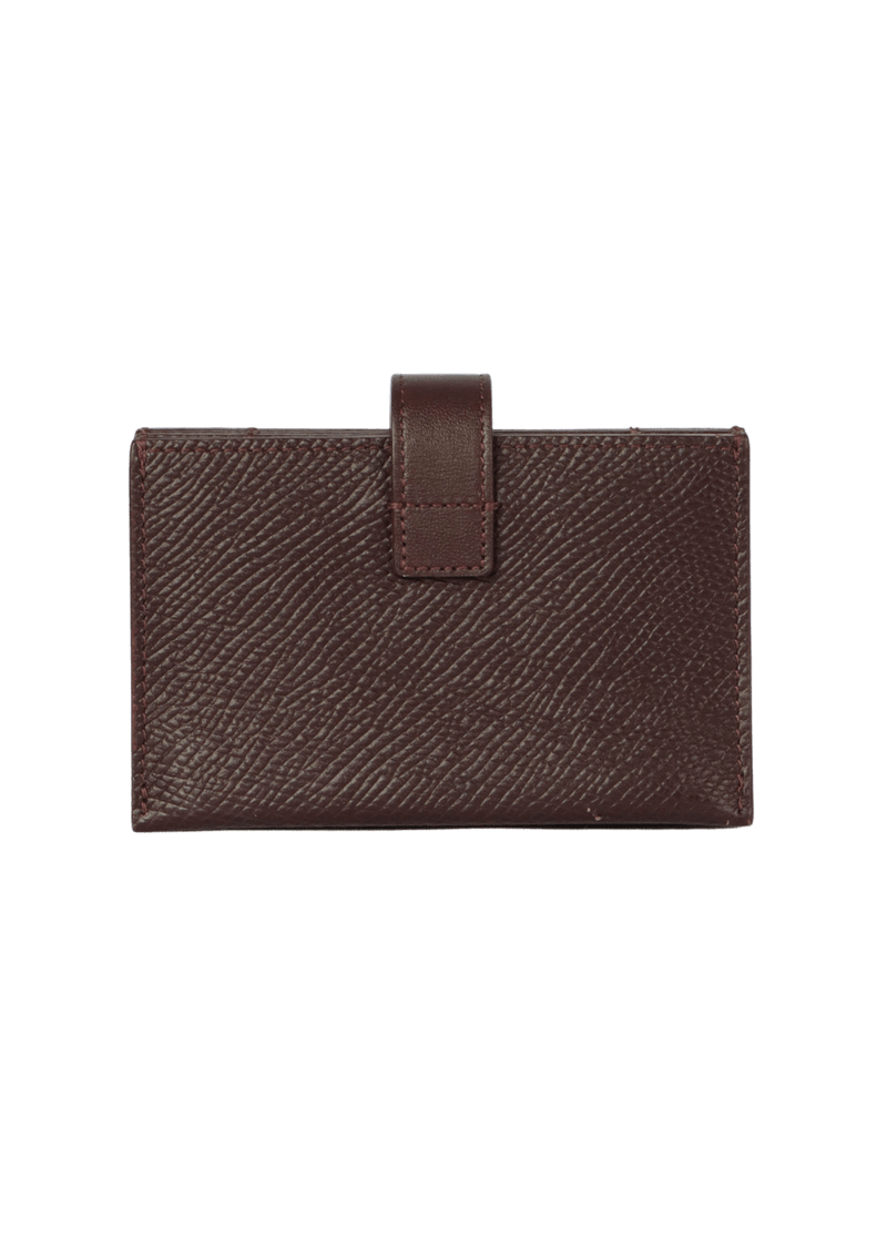 GRAINED CALFSKIN ACCORDION CARD HOLDER