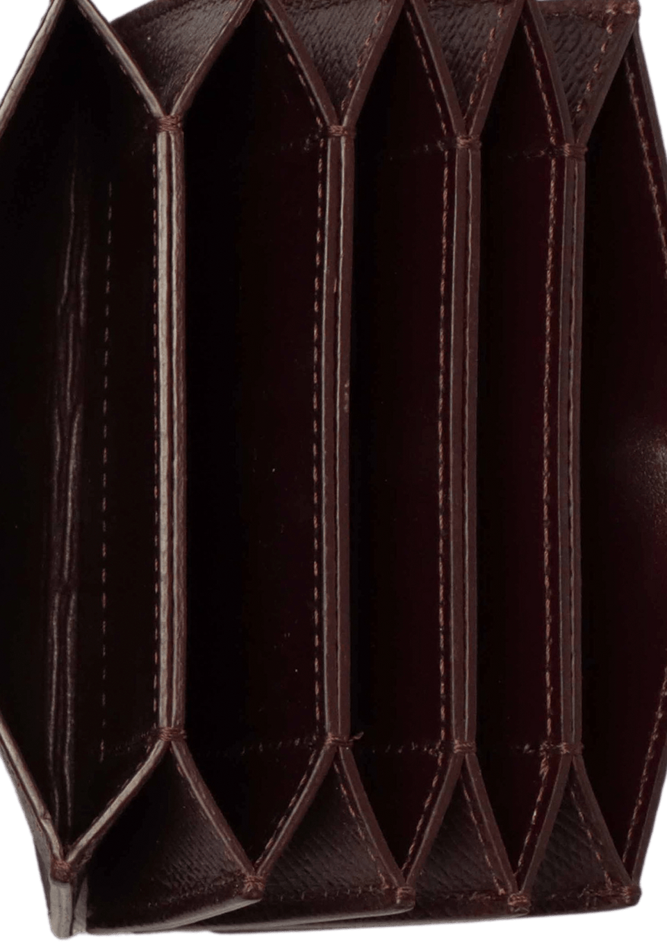 GRAINED CALFSKIN ACCORDION CARD HOLDER