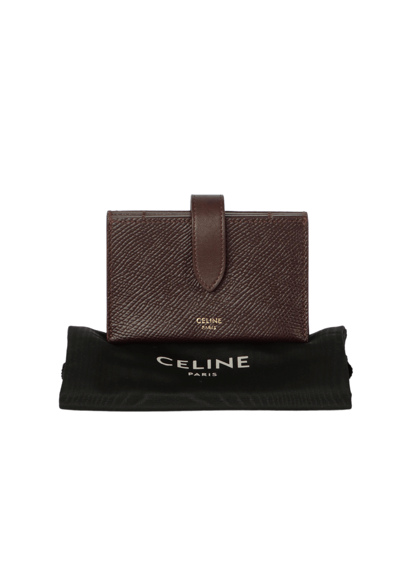 GRAINED CALFSKIN ACCORDION CARD HOLDER