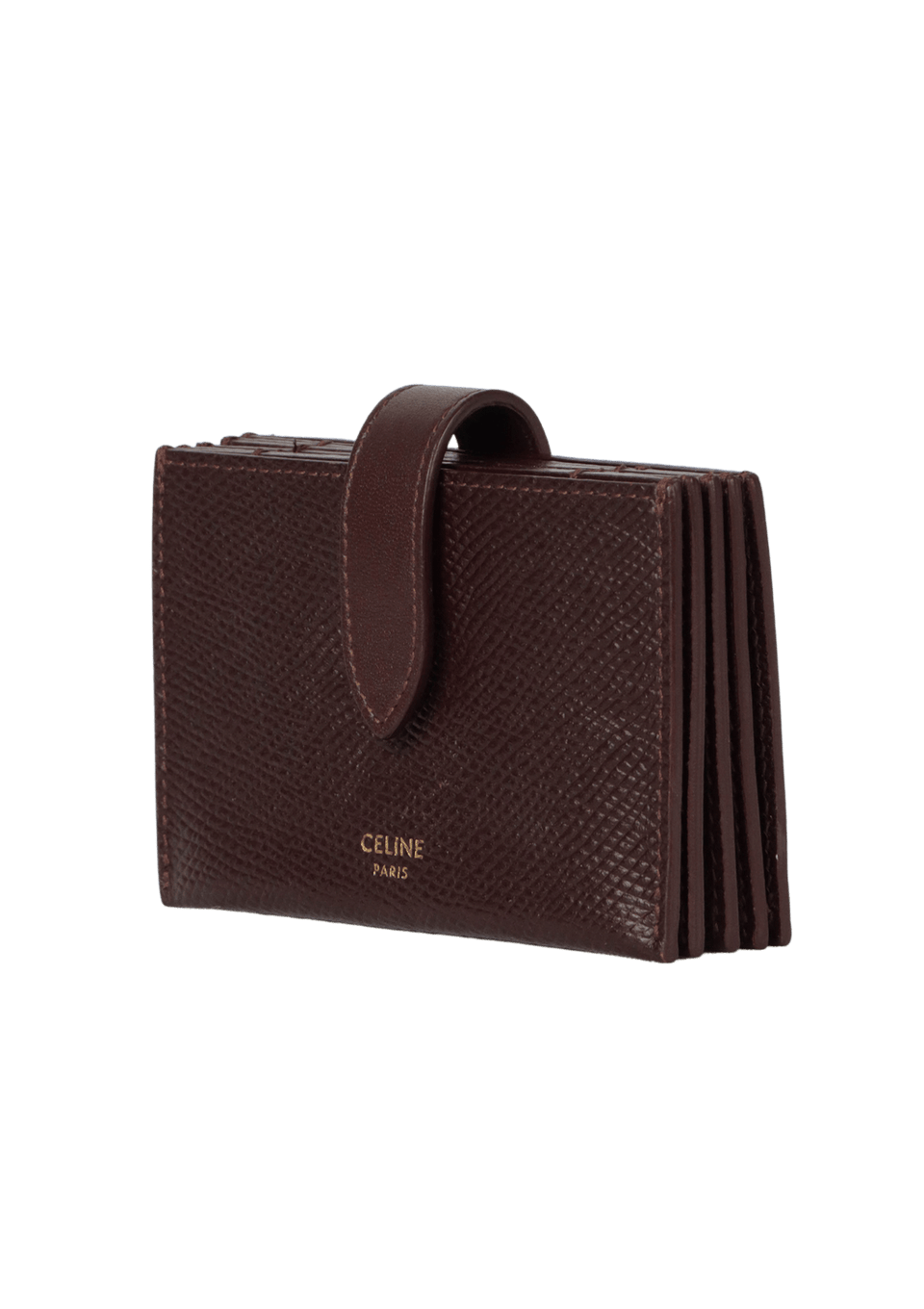 GRAINED CALFSKIN ACCORDION CARD HOLDER