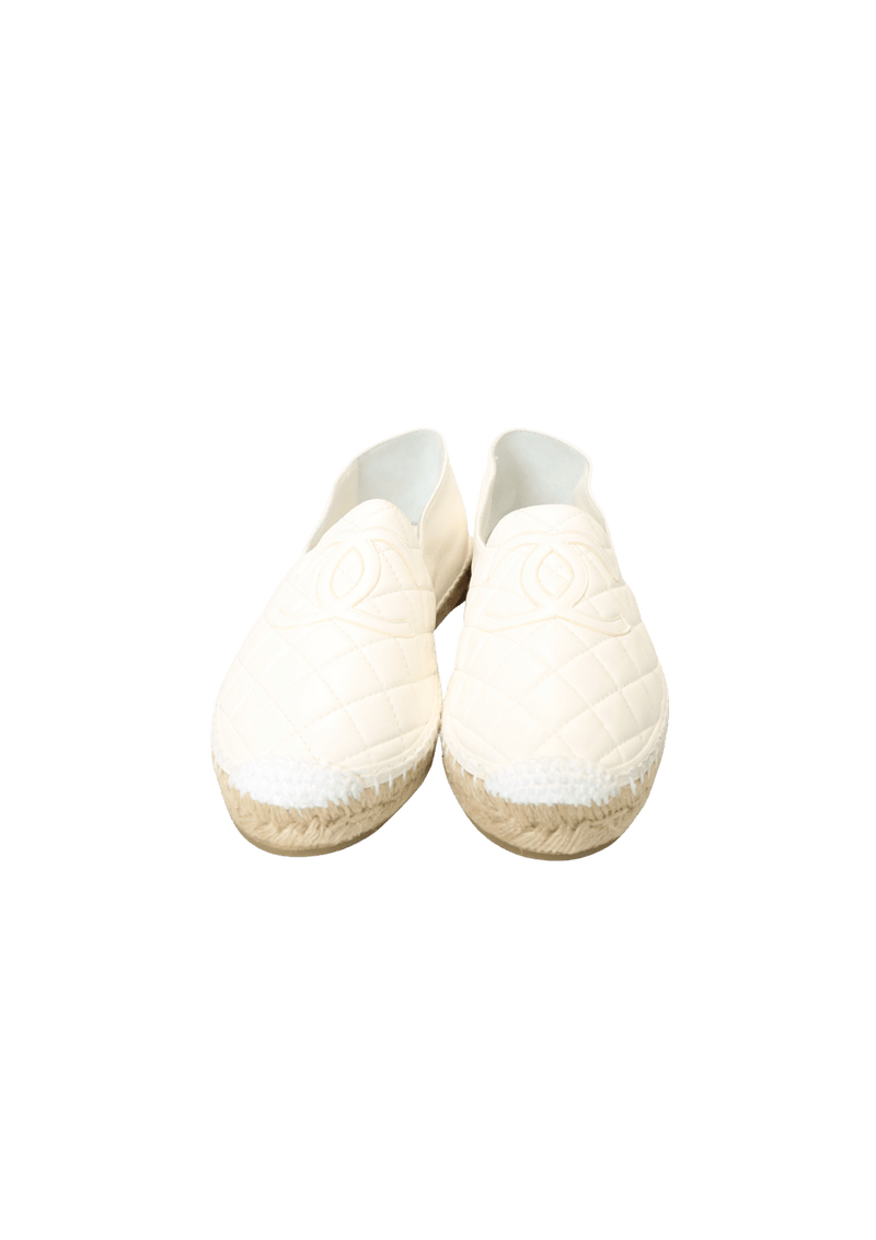 CC LOGO LEATHER ESPADRILLES 38