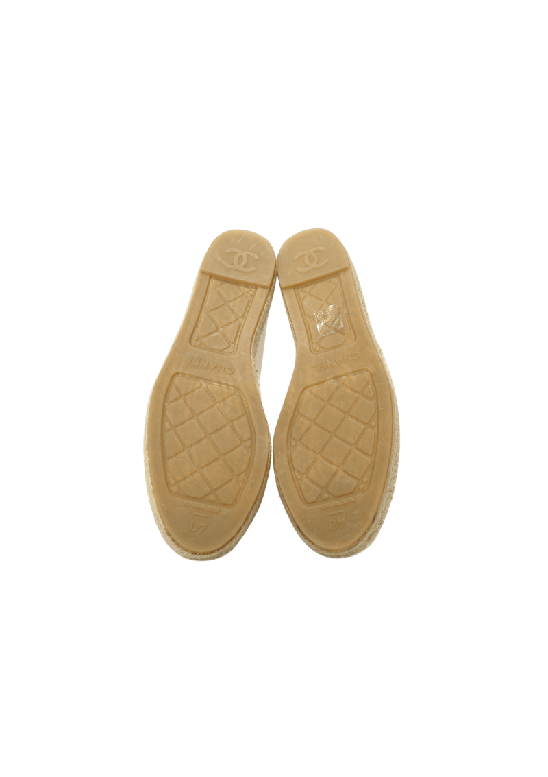 CC LOGO LEATHER ESPADRILLES 38