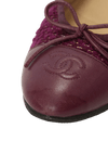 TWEED CC LOGO BALLET FLATS 37.5