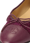 TWEED CC LOGO BALLET FLATS 37.5
